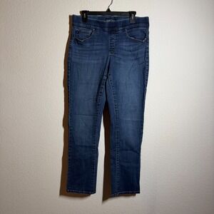 Lee Platinum Label Jeans Womens 34x29.5 Blue Denim Cotton Stretch Straight Leg